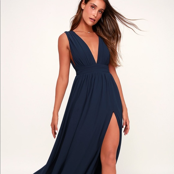 navy maxi dress